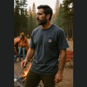 Carhartt Men's 100% Cotton Tee in Dark Gray